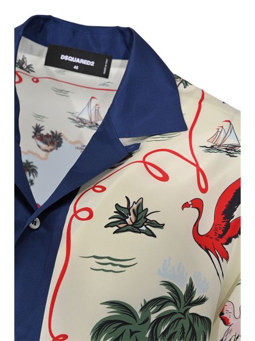 Camicia bowling Aloha Souvenir in seta DSQUARED2 | S71DM0835 D35476001S